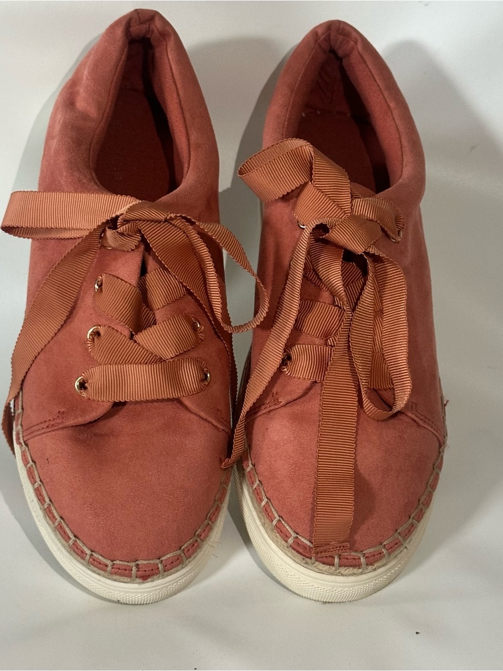 Topshop Women’s Salmon Casual Lace-Up Espadrille Sneakers